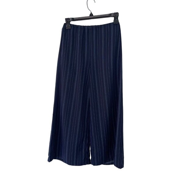Vince Womens Culottes Pants Size XXS Blue Variegated Stripe High Waist Wide Leg - Picture 5 of 10